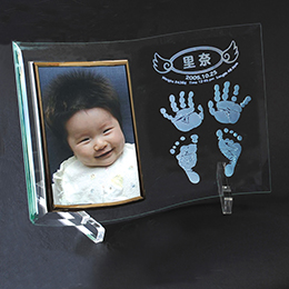 赤ちゃん手形・足形ガラス(両手両足タイプ)